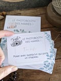 Photobooth challenge card - Wedding, birthday and baptism photo game