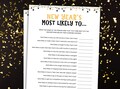 New Years Most Likely To Game Printable New Years Eve Game New Years Who Is Game NYE Game New Years Eve Party Game Adult New Years Game