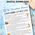 Hanukkah Party Game, Jewish Left Right Game, Fun Printable Gift Exchange Activity for Kids, Pass the Present Game