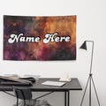Custom Name Galaxy Flag, Personalized Cosmic Banner, Space Lover Home Flag, Custom Starry Gift, Constellation Decoration, Universe Present