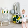 Golf 1st Birthday Party Decorations, Hole in One First Birthday Party Kit, Golf High Chair Decoration, Sports Balloons, Cake Smash Props