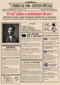 Affiche anniversaire 40 ans, personnalisable avec photo et nom, fête cadeau à télécharger ou à commander en A4, A3 ou A2 - né(e) en 1984