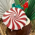 Candy Cane Christmas Cocktail Umbrella, Tiki Drink and Christmas Party Decor, Holiday Gift Idea, Cupcake Topper, Charcuterie Ideas