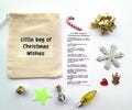 Little Bag of Christmas Wishes, thinking of you, stocking stuffer, small gift, pocket hug, Personal Keepsake, Unique Gift,  gift for women