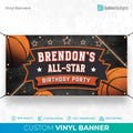 All-Star Birthday Banner, Basketball Sport Birthday Banner, Party Decor, Basketball Allstar Birthday Decoration Backdrop, Boy End of Season
