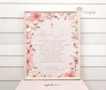 FLEUR - Blush Pink Baptism Blessing Sign Wildflowers Floral Baptism Blessing Printable EDITABLE Printable Baptism Gift for Girl Prayer Sign