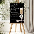 Editable Fabulous at Fifty Welcome Sign Template Pearls and Prosecco 50th Birthday Party Decor Champagne Glass 40th Birthday Entrance Sign