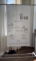 Bar Drinks, Cocktails Menus in Fabric, Fabric Bar Sign, Fabric Bar Sign Wedding, Fabric Bar Menu Sign, Wedding Bar Menu, Bar Menu Sign