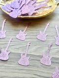 Glitter Electric Guitar Confetti - Rock N Roll Guitar Table Scatter - Cardstock Confetti - Glitter Confetti