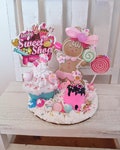 Gingerbread decoration, Christmas Candyland decor, candy themed holiday accents, sweet gingerbread centerpiece