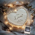 EDITABLE Vintage Heart Cake Pregnancy Announcement | Vintage Pregnancy Announcement Cake | Digital Baby Announcement