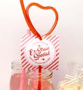 I Think You're Ex-Straw Special Valentine's Day Tag, Printable Valentine's Day Crazy Straw Gift Tag, Friends Classroom Valentine Gift Tag
