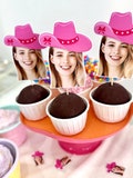 Custom Cowgirl Face Cupcake Topper - Nashville Bachelorette Party Cupcake - Bachelorette Table Decor - Western Cowgirl Themed Bachelorette