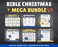 Nativity Games | Christmas Bible Games | Christian Christmas Games | Nativity Bingo | Nativity Trivia | Christmas Games Church | Printable