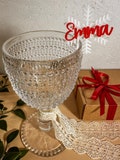Glass Marker Tag Snowflake Acrylic Wine Glass Charms for Christmas Table decor Place card ideas glass charms Hat wit Name