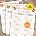 Thanksgiving Charades Game | Printable Friendsgiving Games | Thanksgiving Activity For Kids and Adults | Fall Party Game | Instant Download