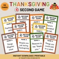 Thanksgiving 5 Second Game, Thanksgiving Party Game, Family Thanksgiving Dinner Activity, Thanksgiving Trivia, Table Game