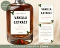 Editable Christmas Homemade Vanilla Extract Label Template Printable Handmade Christmas Gift Tag Printable Vanilla Bottle Gift Sticker Label