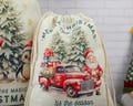 Custom Santa bags with names, Christmas Eve gift bags,Personalized Christmas bags, Christmas gift bags,Exquisite gift bags