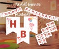 Printable Axolotl Birthday Banner with Numbers 1st, 2nd, 3rd, 4th, 5th, 6th, 7th, 8th, 9th, 10th, 11th, 12th Birthday for Girls Pink Axolotl