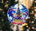 Personalized Stitch Christmas Ornament, Stitch Alien Christmas Keepsake Ornament, Blue Stitch Family Christmas Lights Decoration D1MA14