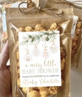 Merry Little Baby Shower Favors Christmas Baby Shower Gifts Winter Baby Shower Gender Neutral Popcorn Treat Bag Personalized Favor Bags Bulk