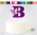 Custom Butterfly Letter Cake Topper, Butterfly Birthday Decorations, Monogram Cake Topper, Butterfly Cake Design, Butterfly Bridal Shower