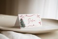 Bow Place Card Whimsical Christmas Tree Food Label Template Editable Holiday Party Name Tag Printable Place Cards Instant Download, 0062