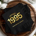 Custom 30th Birthday Napkins, Vintage 1995, Foil Stamped Beverage Napkins, 30th Birthday Decor, Thirtieth Birthday Vintage Cocktail Napkins