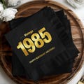 Custom 40th Birthday Napkins, Vintage 1985, Foil Stamped Beverage Napkins, 40th Birthday Decor, Fortieth Birthday Vintage Cocktail Napkins