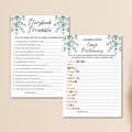 Storybook Scramble and Children's Book Emoji Pictionary | Green Holy Cow Baby Shower Games | Eucalyptus Holy Cow Themed Baby Shower Activity