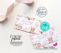 Winter Wonderland Baby Shower Diaper Raffle Card, Baby Shower Pink Bear Diaper Insert, Woodland Friends Raffle Ticket Instant Download