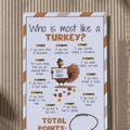 Printable Thanksgiving Game | Editable Family Thanksgiving Game | Dinner Table Game Thanksgiving | Office Party Game | Friendsgiving Game