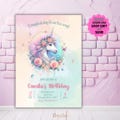 Editable Unicorn Party Invitation, Digital Download Unicorn Celebration, Magical Birthday Celebrations, Unicorn Template Digital Invite