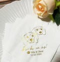 Pet Illustration Wedding Napkins, Custom Dog Wedding Napkins, Personalized  Dog Gold Foil Napkins, Custom Cocktail Napkins, Party Napkins