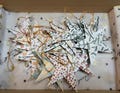 Christmas origami star garland