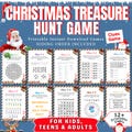 Indoor Christmas Treasure Hunt, Xmas Scavenger Hunt, Christmas Activity For Kids & Adults, Puzzle For Christmas Gift, Game For Older Kids