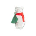 Christmas Polar Bear Plates, Christmas Plates, Holiday Party Plates, Bear with Christmas Tree Plates, Christmas Dinner Plates, White Plate