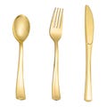 30-Piece Gold Plastic Silverware Set, Disposable Gold Cutlery Set with 10 Spoons, 10 Forks, 10 Knives for Parties & Events
