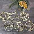 Wood Christmas decor Laser cut names Custom CHRISTMAS tree baubles Christmas tree decor personalized ornament CHRISTMAS gift with the name