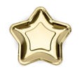 Gold Star Paper Plates - 7" - 9" - Package 6 - Christmas Parties - Outer Space Birthday Parties - Two The Moon Birthdays - Baby Showers