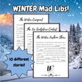 Winter Themed Mad Libs Bundle! 10 Printable Fun for Kids & Adults! Instant Download