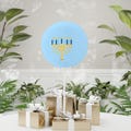 Hanukkah Menorah Balloons - Round & Heart-Shaped, Celebrate with Festive Decor, Perfect for Parties, Family Gatherings, and Celebrations