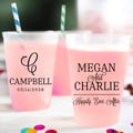 Personalized Frosted Cups Wedding Favors, Custom Wedding Favors, Personalized Plastic Cup Favors, Custom Frosted Cups Wedding Favors (412)