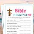 Bible Games, Think Fast, Bible Study Games, Bible Games for Kids, Sunday School Games, Womens Ministry Games, Bible Trivia for Kids