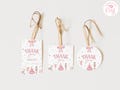 Nutcracker 1st Birthday Thank You Tags, Winter 1st Birthday Thank You Tag, Pink Nutcracker Birthday Gift Tags, Christmas Bday Thank You YT1