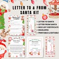 Letter to and from Santa Claus, Santa Letter Package, Christmas Letter Template Editable in Canva, North Pole Letter, Nice List Certificate