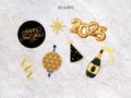 New Year's Eve Confetti | 2025 Celebration Balloons, Happy New Year, Champagne, Ball Drop, Party Hat, Twinkle and more!