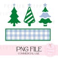 Trendy Christmas Name Box for Kids PNG  // Preppy Christmas Holiday Kids Name Monogram // Add a NAME Christmas Tag