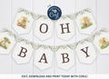 Winnie the Pooh Oh Baby Garland Banner, Pooh Highchair Banner Printable, Floral Winnie the Pooh Baby Shower Banner, CORJL INSTANT DOWNLOAD